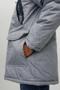 Jack & Jones Parka Pelo Capucha Gris Medio Online