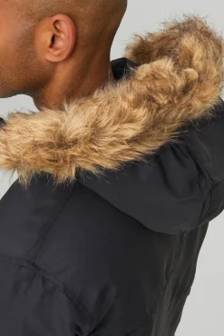 Jack & Jones Parka Pelo Capucha Negro Best