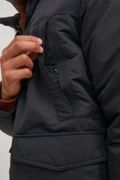 Jack & Jones Parka Pelo Capucha Negro Best