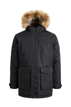 Jack & Jones Parka Pelo Capucha Negro Best