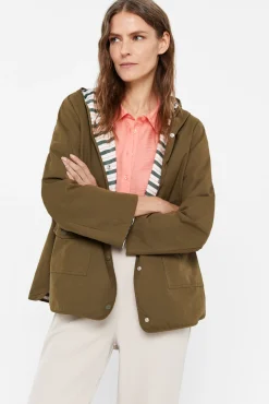 Cortefiel Parka Reversible Waterrepelent Kaki Online