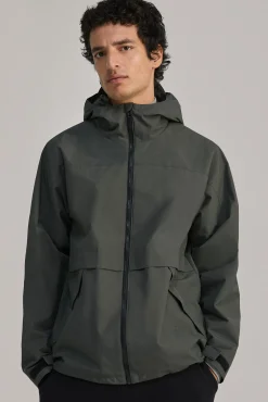 * Parka Tecnica Capucha Kaki Oscuro Sale