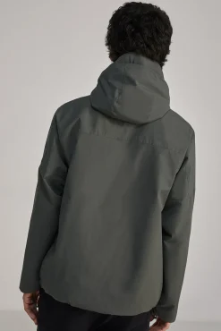 * Parka Tecnica Capucha Kaki Oscuro Sale