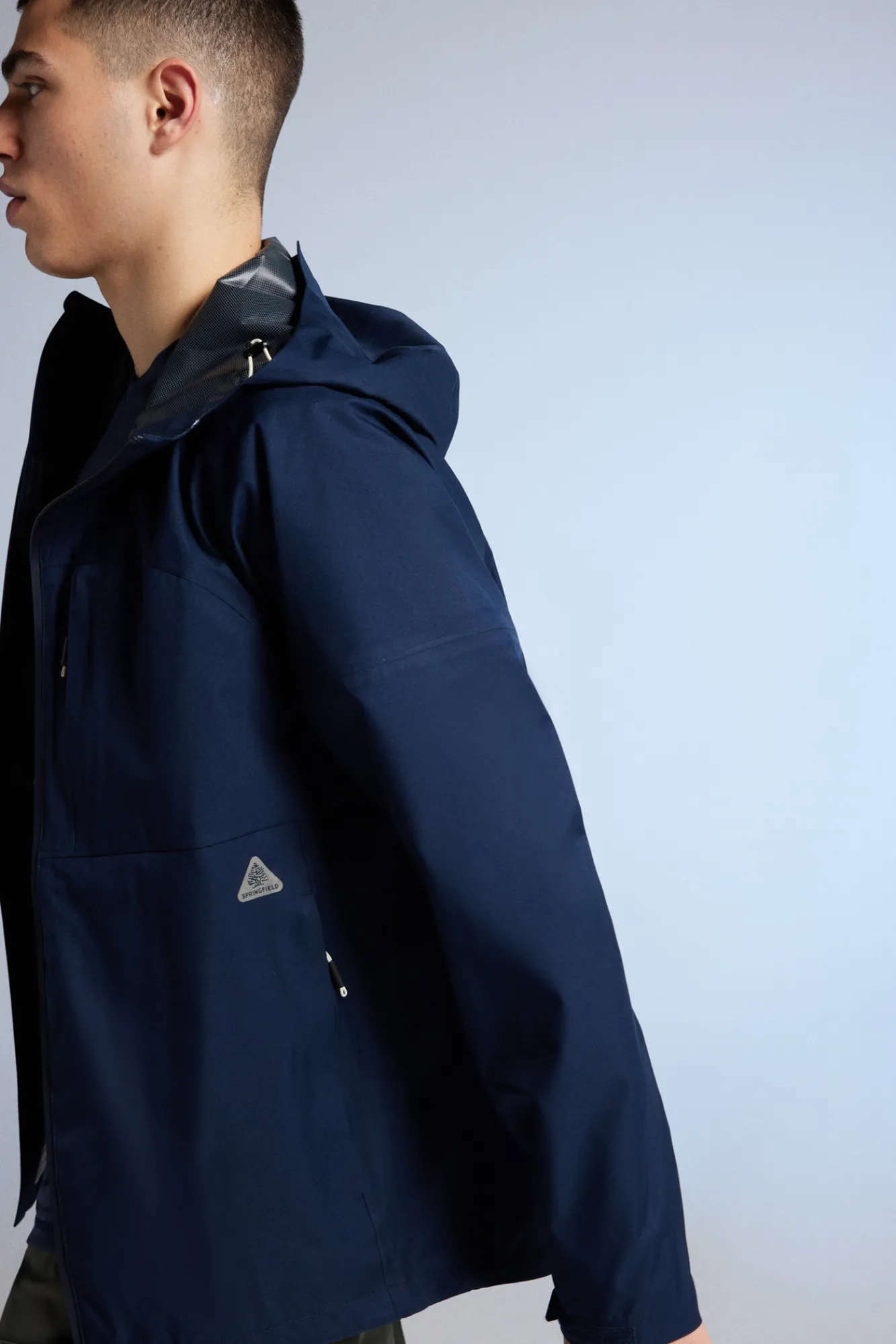 * Parka Tecnica Impermeable Navy Discount