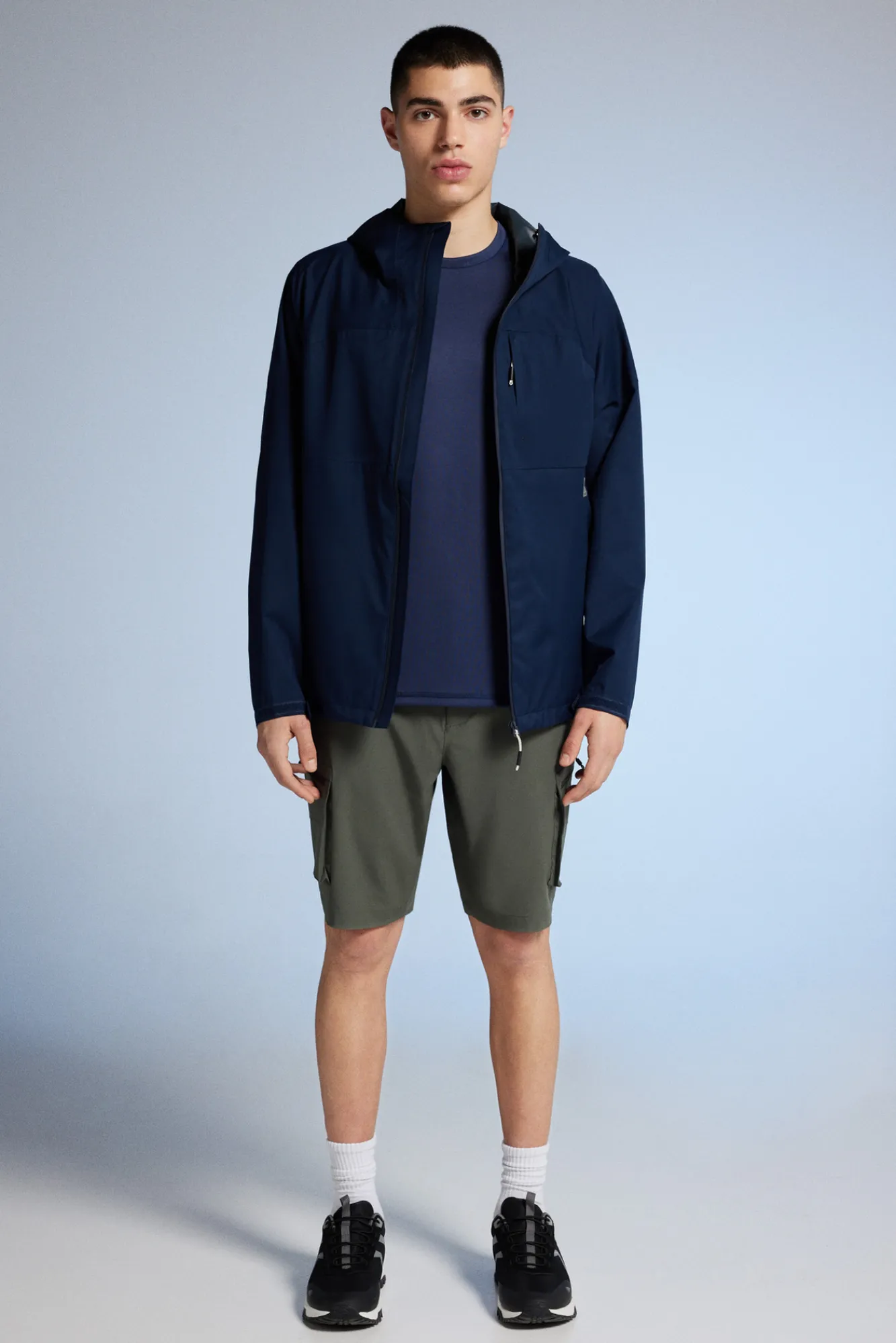 * Parka Tecnica Impermeable Navy Discount