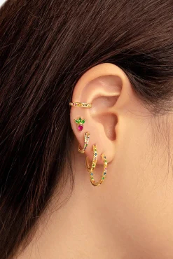 Singularu Pendiente Suelto Ear Cuff Cleo Colors Oro Amarillo Discount