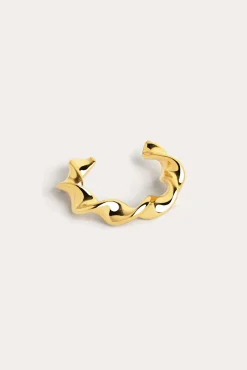 Singularu Pendiente Suelto Ear Cuff Twine Oro Amarillo Sale