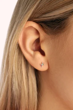 Singularu Pendiente Suelto Rayo Colors Plata Gris Sale