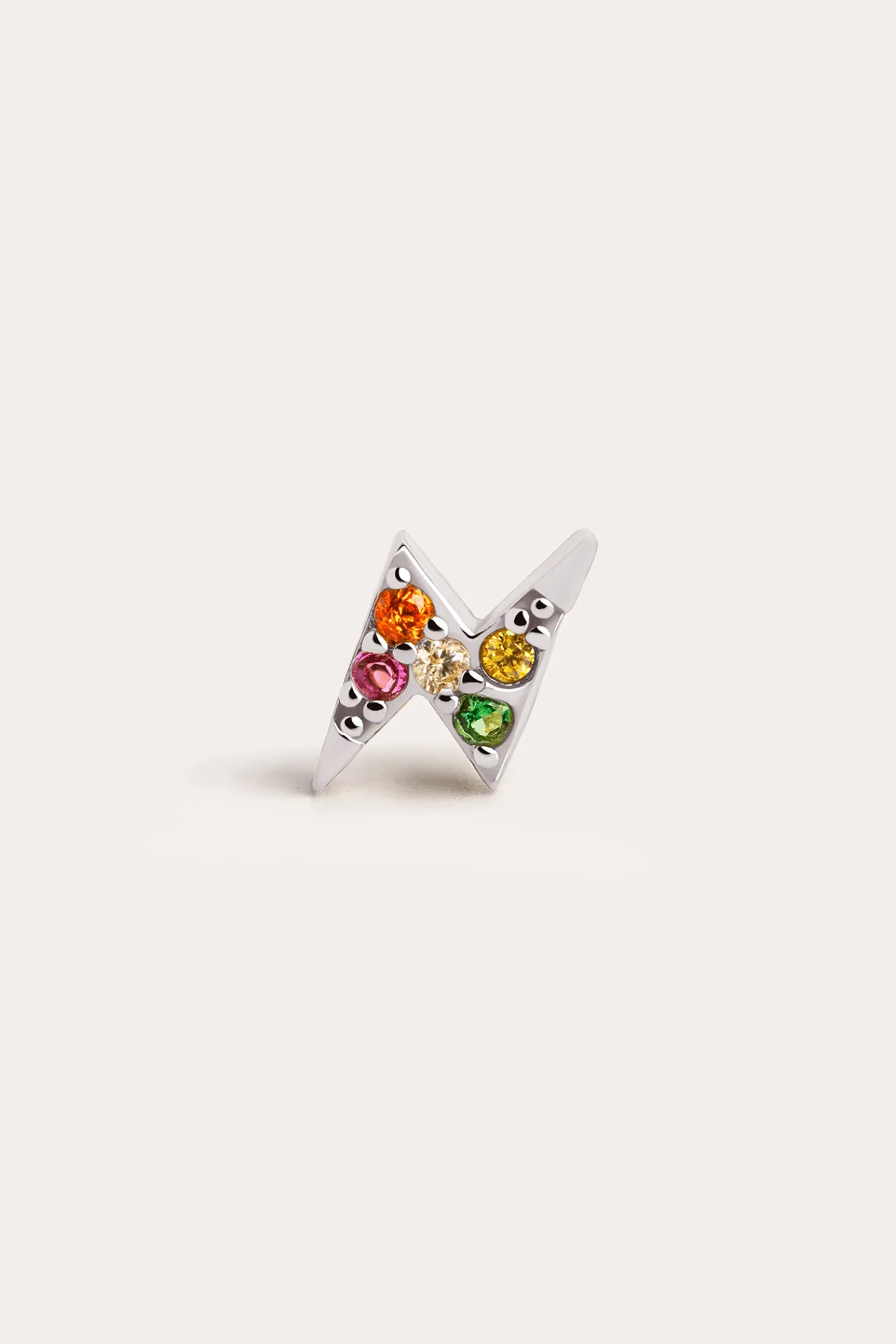 Singularu Pendiente Suelto Rayo Colors Plata Gris Sale