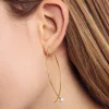 Singularu Pendientes Arch Pearl Oro Amarillo