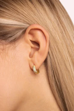 Singularu Pendientes Aro Bold Sky Enamel Oro Amarillo Best