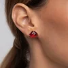 Singularu Pendientes Drop M Raspberry Oro Amarillo Outlet