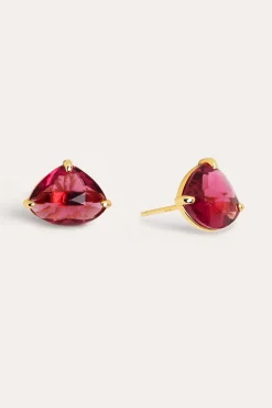 Singularu Pendientes Drop M Raspberry Oro Amarillo Outlet