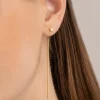 Singularu Pendientes Falling Stick Spark Plata Baño Oro Amarillo Discount