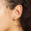 Singularu Pendientes Heart Shape Plata Gris New