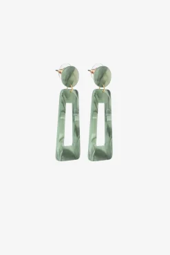 Vilanova Pendientes Largos Con Detalles De Colores Verde Outlet