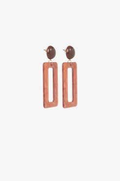 Vilanova Pendientes Largos Con Detalles De Colores Nude New