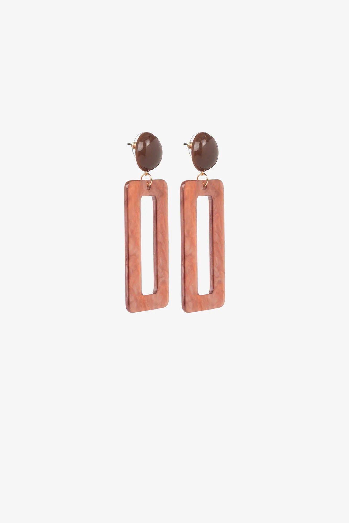 Vilanova Pendientes Largos Con Detalles De Colores Nude New