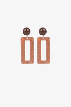 Vilanova Pendientes Largos Con Detalles De Colores Nude New
