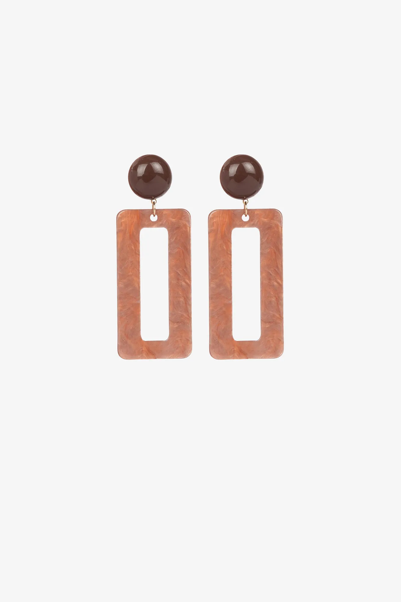 Vilanova Pendientes Largos Con Detalles De Colores Nude New