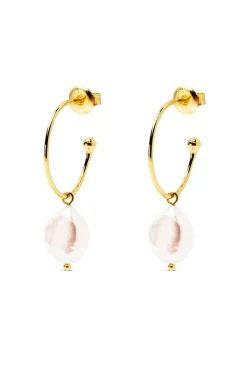 Singularu Pendientes Pearl Oro Amarillo Outlet
