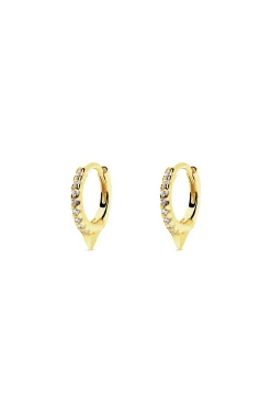 Singularu Pendientes Single Rolling Spark Oro Amarillo Hot