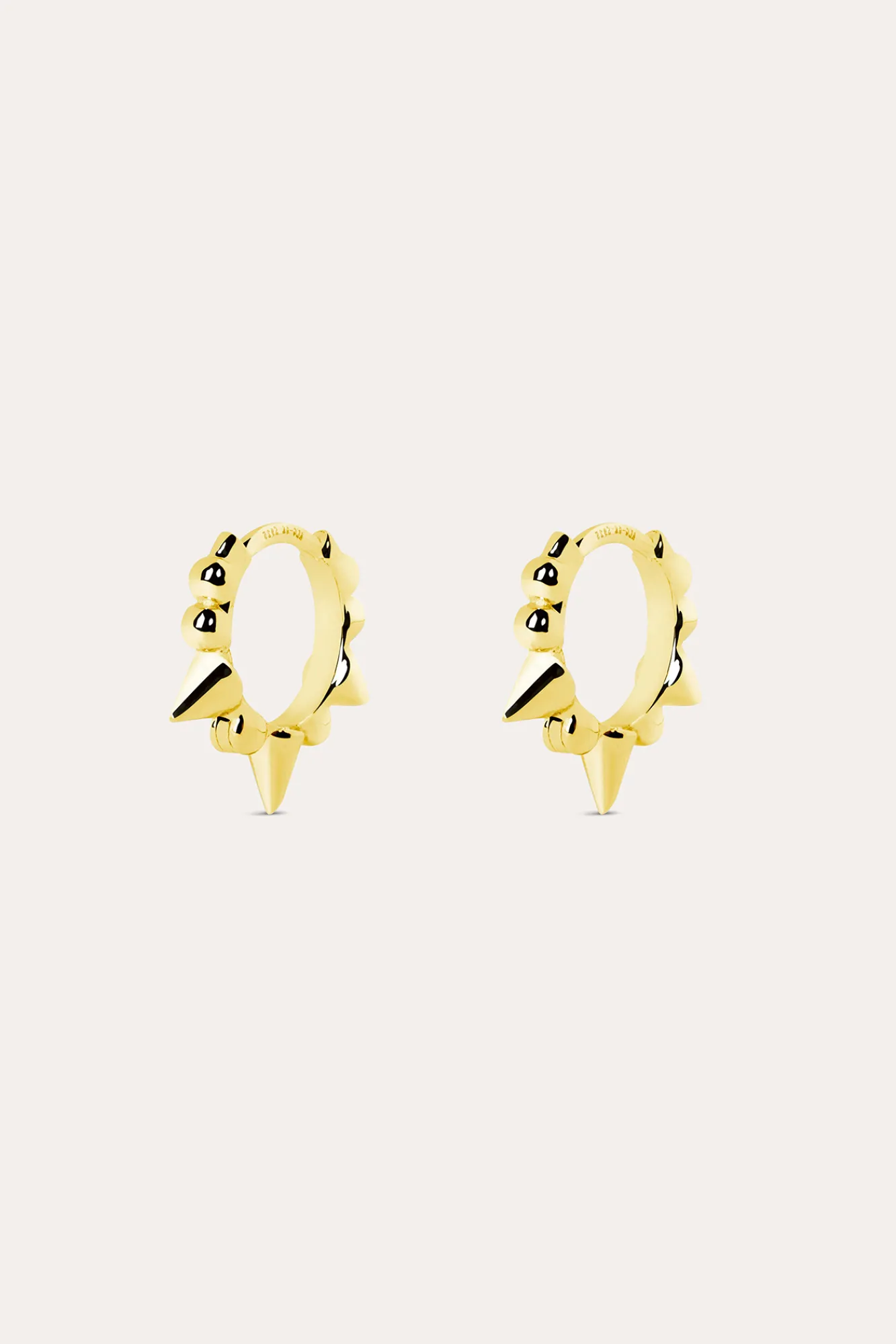 Singularu Pendientes Single Rolling Plata Baño Oro Amarillo Hot
