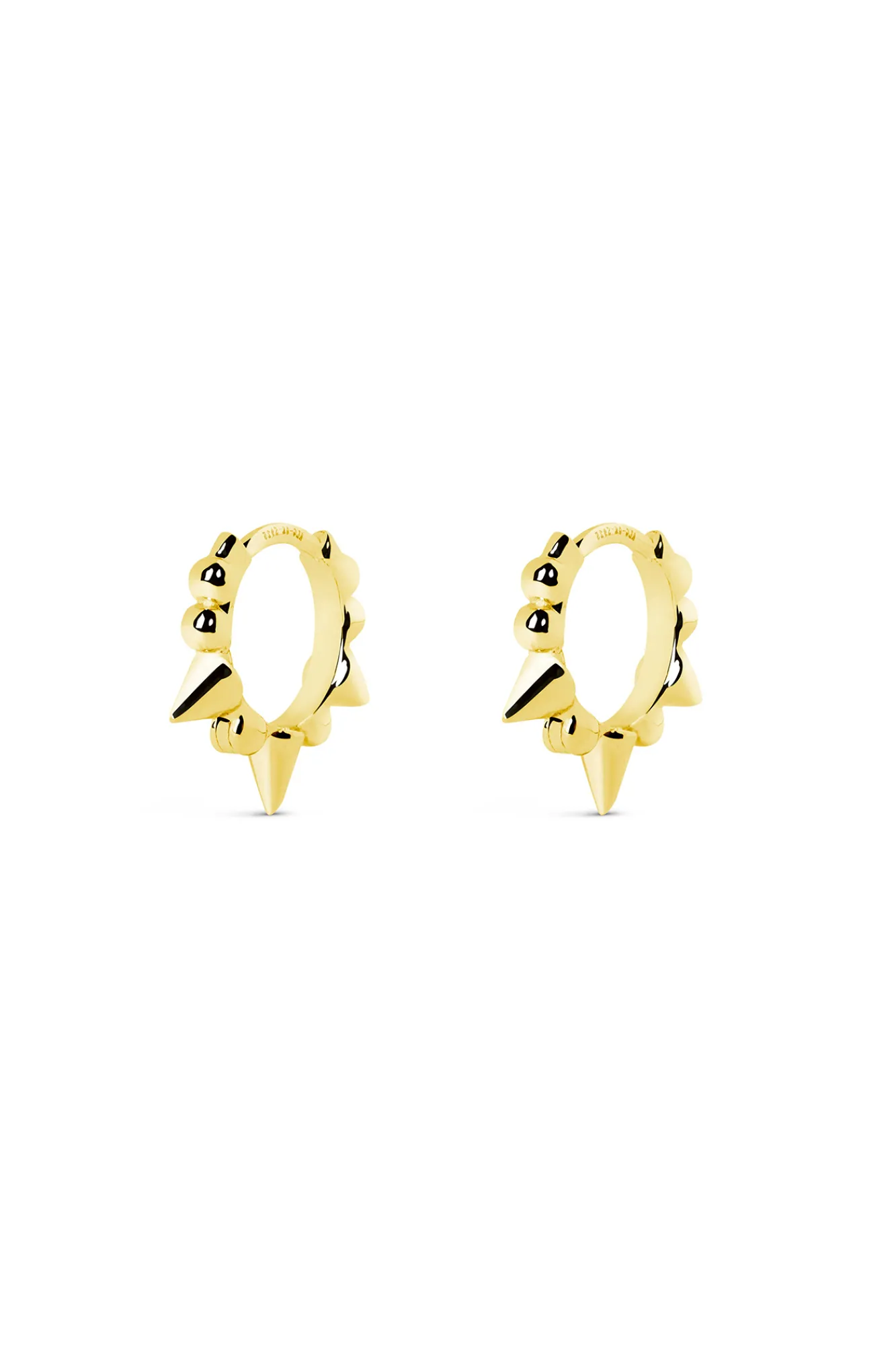 Singularu Pendientes Single Rolling Plata Baño Oro Amarillo Hot