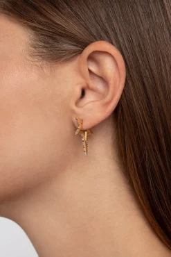 Singularu Pendientes Star Punk Colors Oro Amarillo Hot