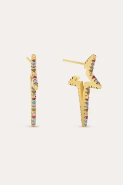 Singularu Pendientes Star Punk Colors Oro Amarillo Hot