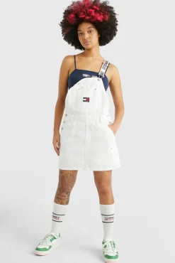 Tommy Jeans Pichi Denim Mini . Blanco Discount
