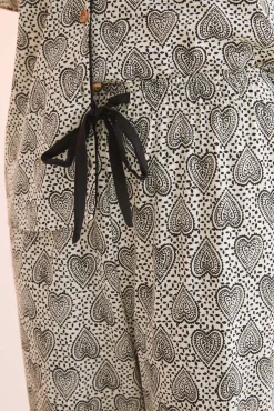 Women'secret Pijama Camisero 100% Algodon Estampado Geometrico Beige Sale