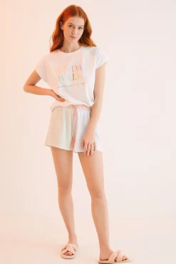 Women'secret Pijama Corto 100% Algodon Multicolor Beige Sale