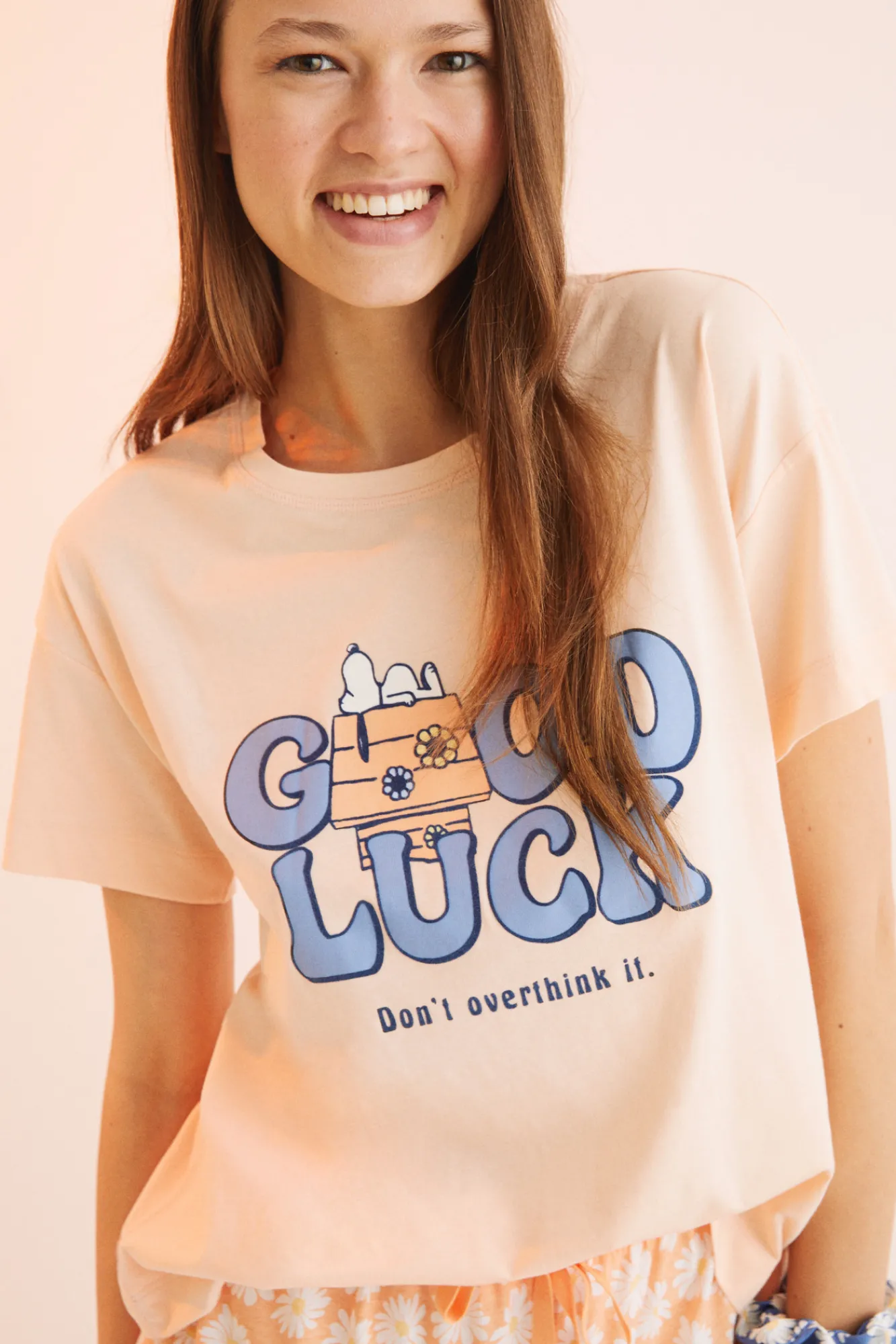 Women'secret Pijama Corto 100% Algodon Snoopy Naranja Sale