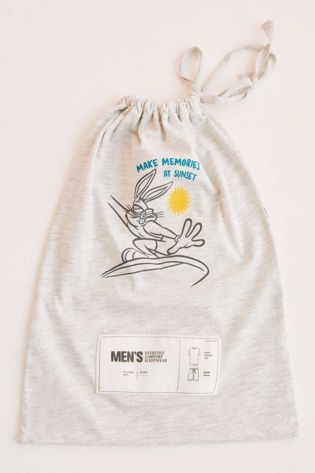 Women'secret Pijama Corto Hombre 100% Algodon Bugs Bunny Gris Outlet