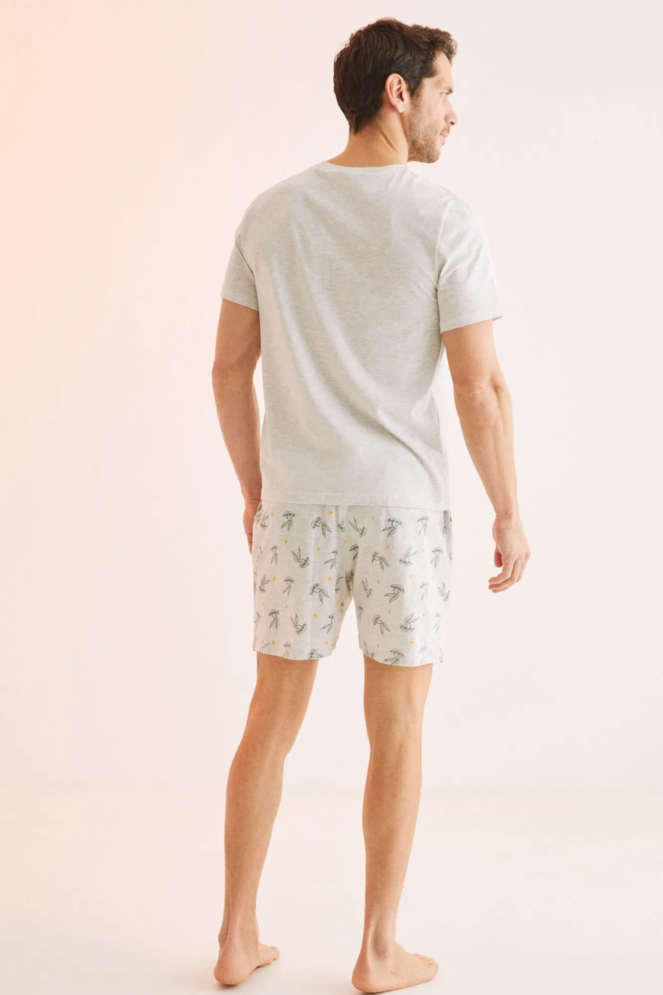 Women'secret Pijama Corto Hombre 100% Algodon Bugs Bunny Gris Outlet