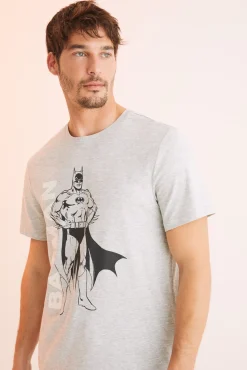 Women'secret Pijama Corto Hombre 100% Algodon Batman Gris Online