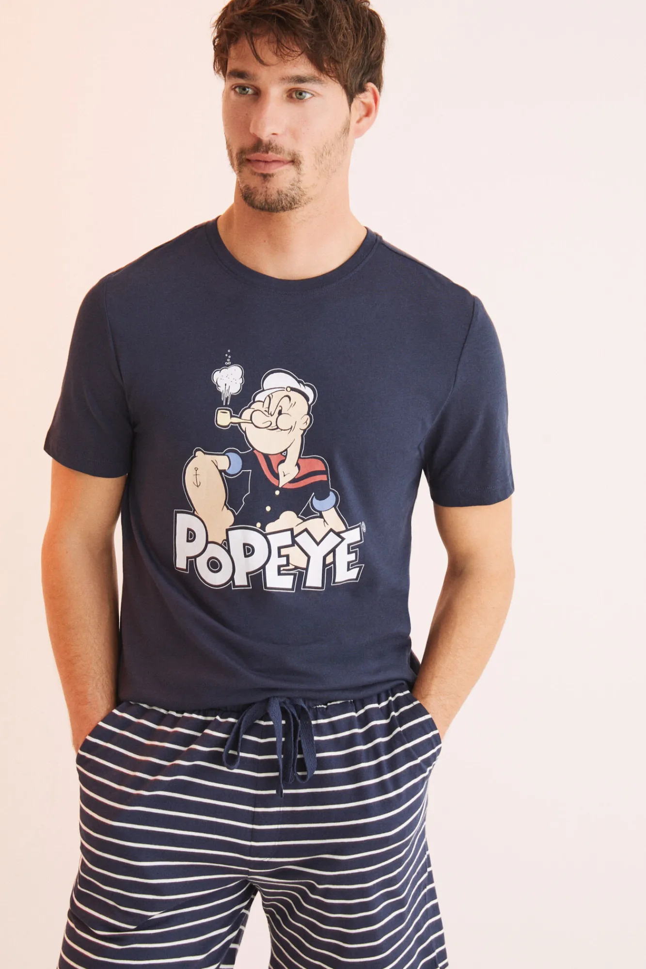 Women'secret Pijama Corto Hombre Algodon Popeye Azul Hot
