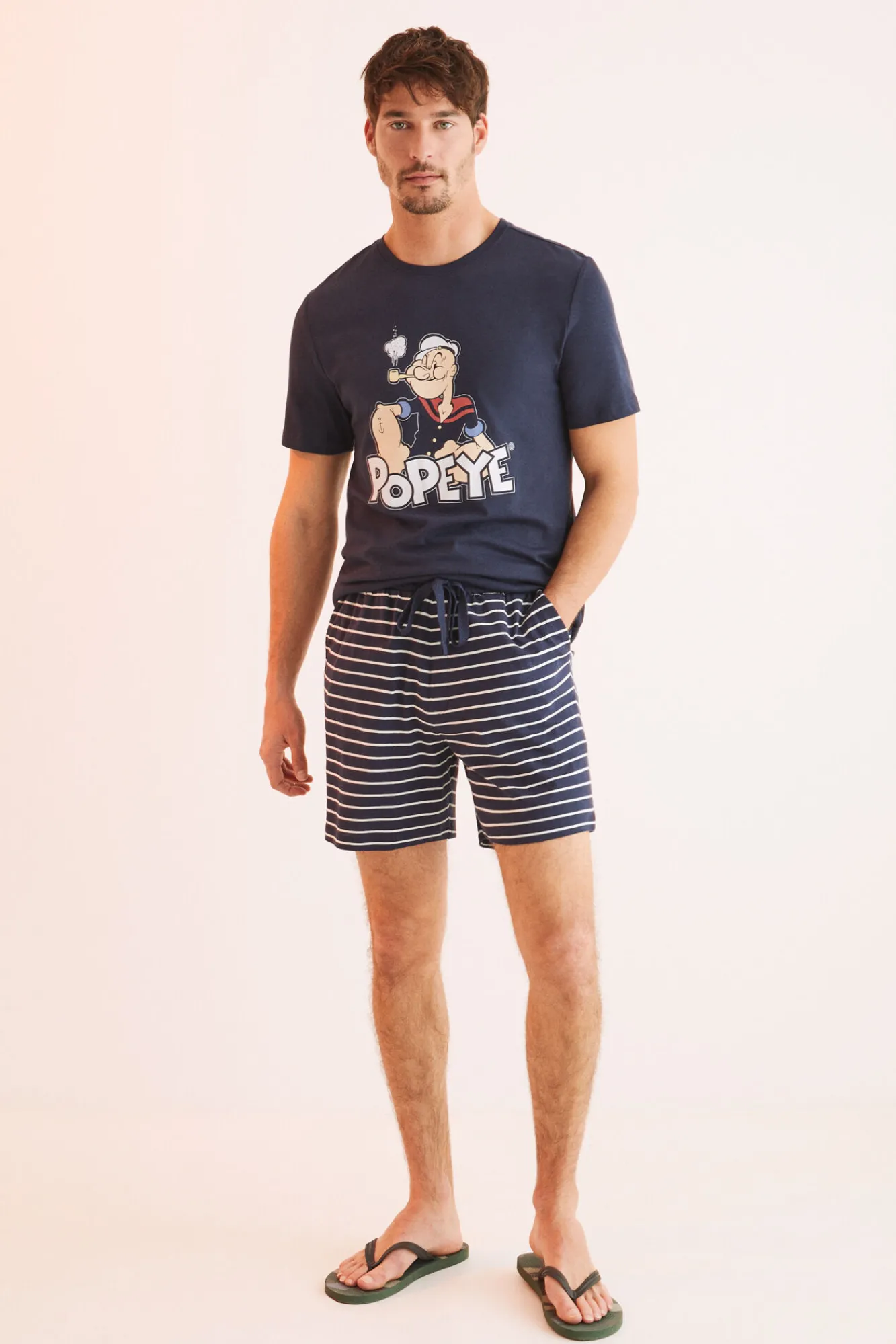 Women'secret Pijama Corto Hombre Algodon Popeye Azul Hot
