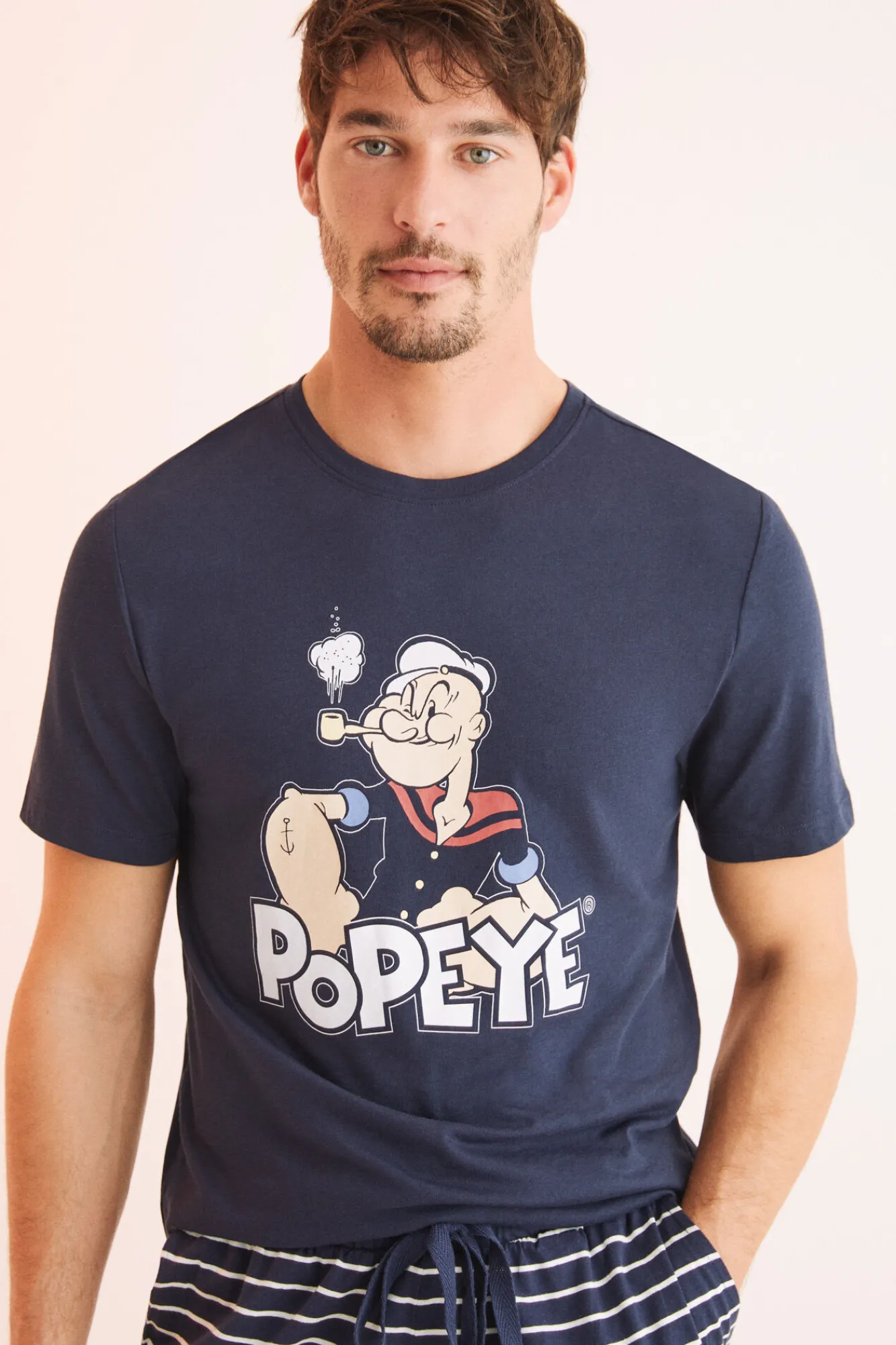 Women'secret Pijama Corto Hombre Algodon Popeye Azul Hot