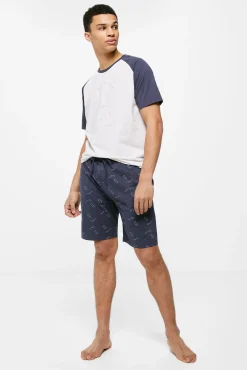 * Pijama Corto Skate Azul Oscuro Discount