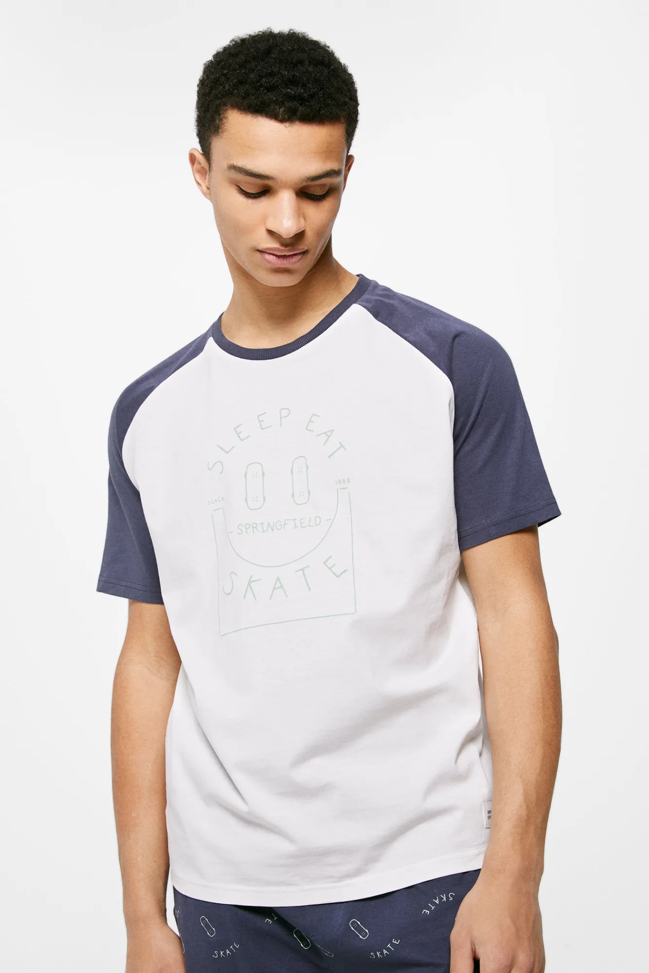 * Pijama Corto Skate Azul Oscuro Discount