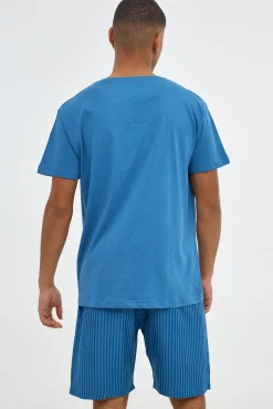Inside Pijama De Hombre Pantalon Rayas Azul Medio New