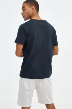 Inside Pijama Hombre Manga Corta Azul Oscuro New