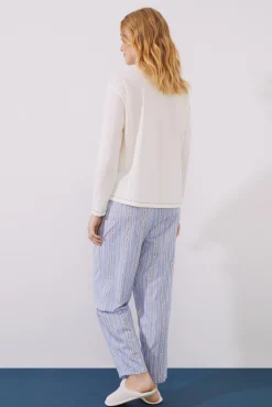 Women'secret Pijama Largo 100% Algodon Women Voices Beige Hot