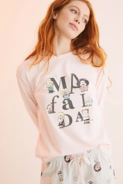 Women'secret Pijama Largo Algodon Mafalda Rosa Outlet