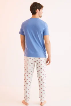 Women'secret Pijama Largo Hombre Algodon Superman Gris Best