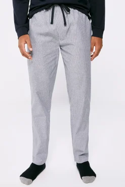 * Pijama Largo Pantalon Tela Navy Discount