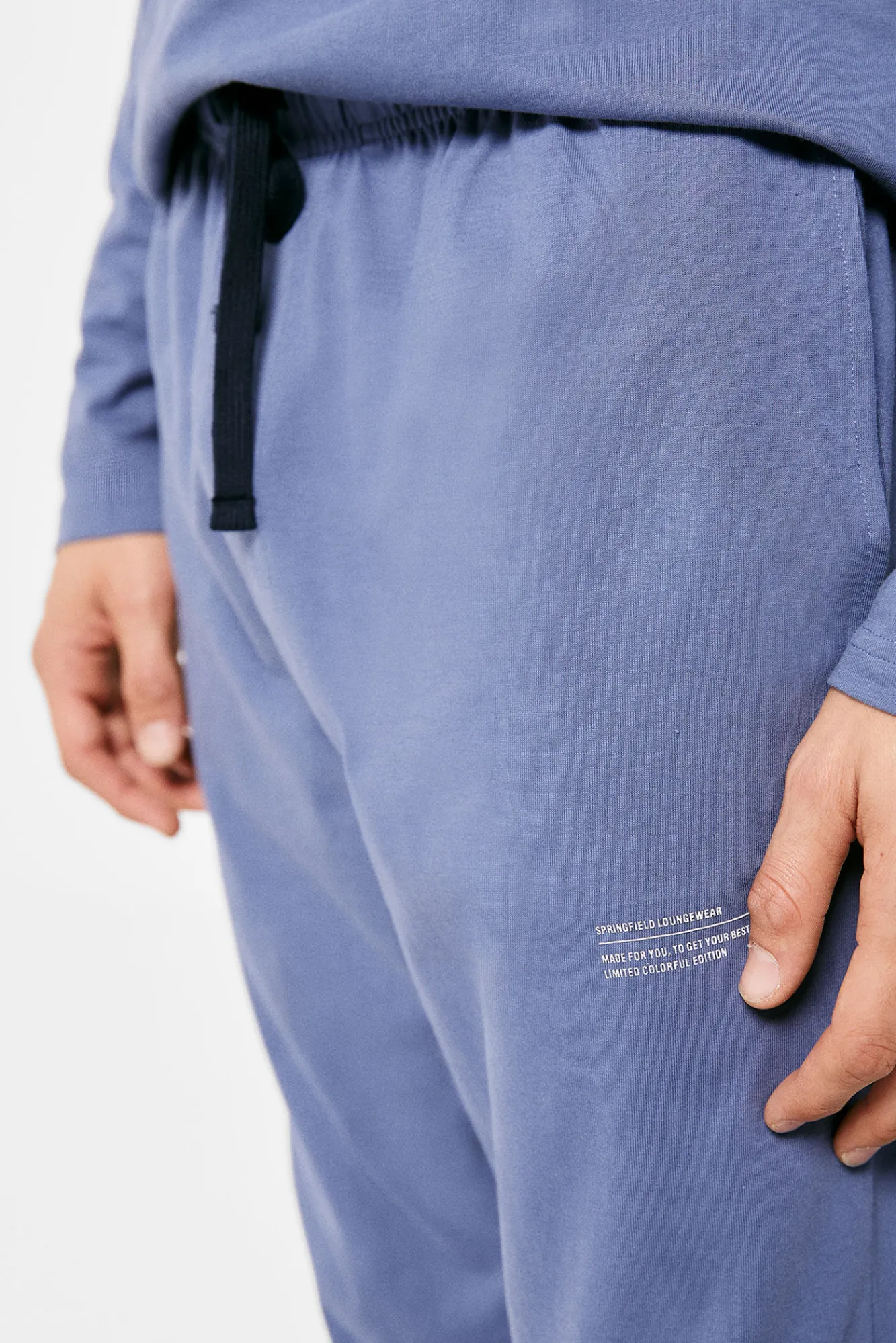* Pijama Monocolor Extra Comfort Azul Medio Best