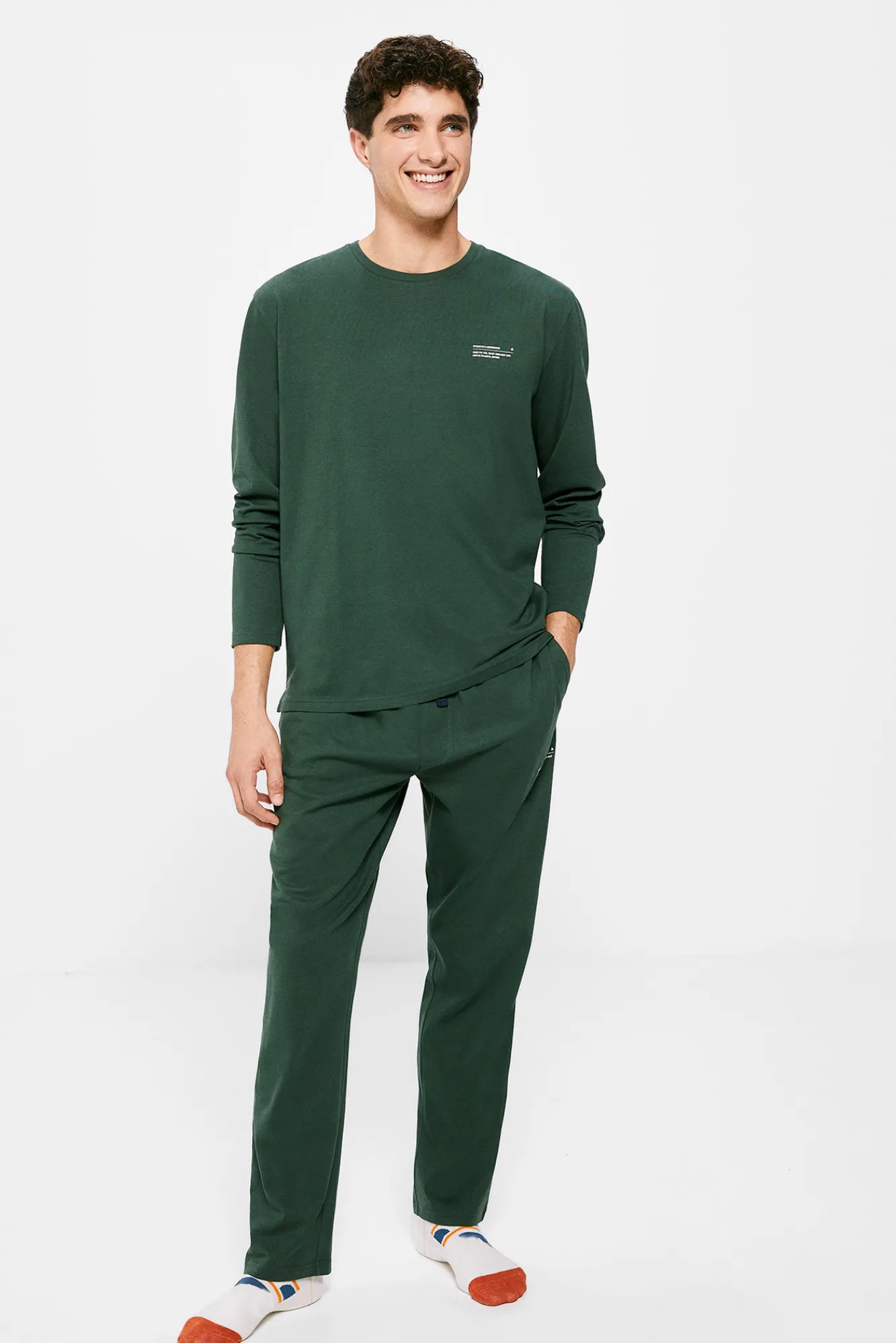 * Pijama Monocolor Extra Comfort Verde Discount